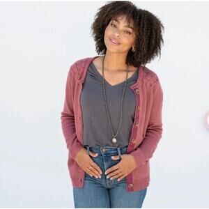 Evy's Tree Kaylee Cardigan in Dusty Rose sz M